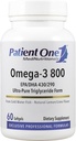 Patient One Omega-3 800 | Supplement to Support Heart, Cognitive and Joint Health* | Omega-3 Fish Oil with EPA and DHA | 60 Softgels