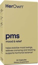 her own PMS, Supports PMS Symptoms, Promotes Positive Mood, Natural Hormone Balance, Helps Relieve Cramping, Hot Flashes Menopause Relief, Gluten and Soy Free, Vegan, 30 Capsules, 30 Servings