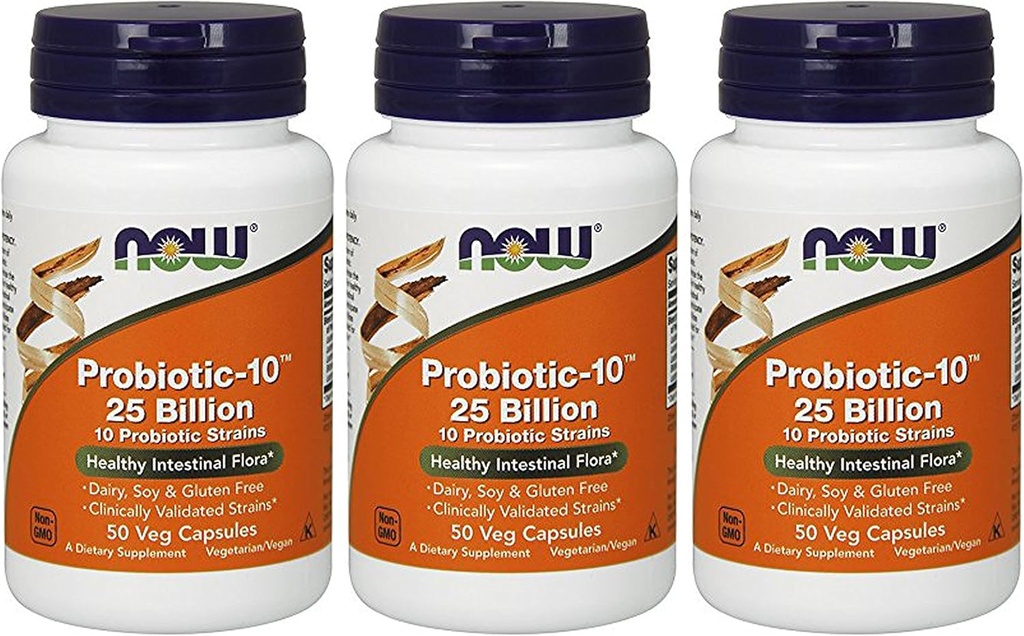 NOW Foods - Probiotic-10 25 Billion (3 X 50 Count)