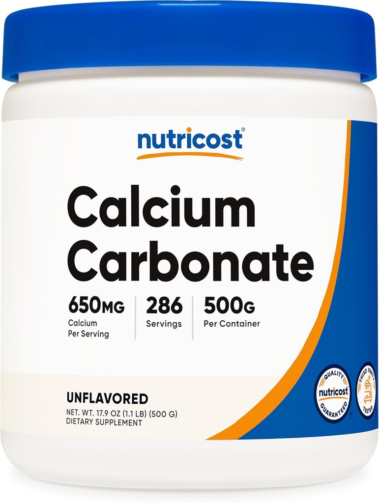Nutricost Calcium Carbonate Powder 500 Grams