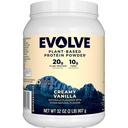 Evolve Plant Based Protein Powder, Vanilla Bean, 20g Vegan Protein, Dairy Free, No Artificial Flavors, Non-GMO, 10g Fiber, Amazon Exclusive, 2 Pound (Packaging May Vary)