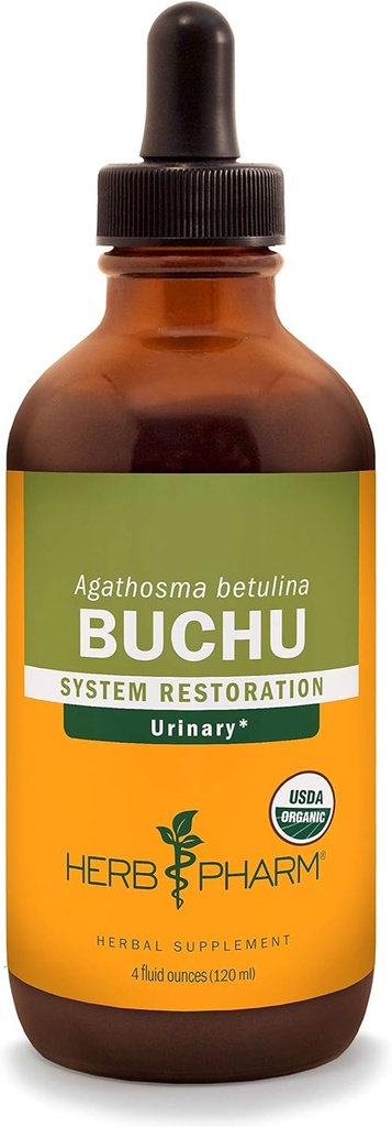 Herb Pharm Certified Organic Buchu Liquid Extract for Urinary System Support - 4 Ounce
