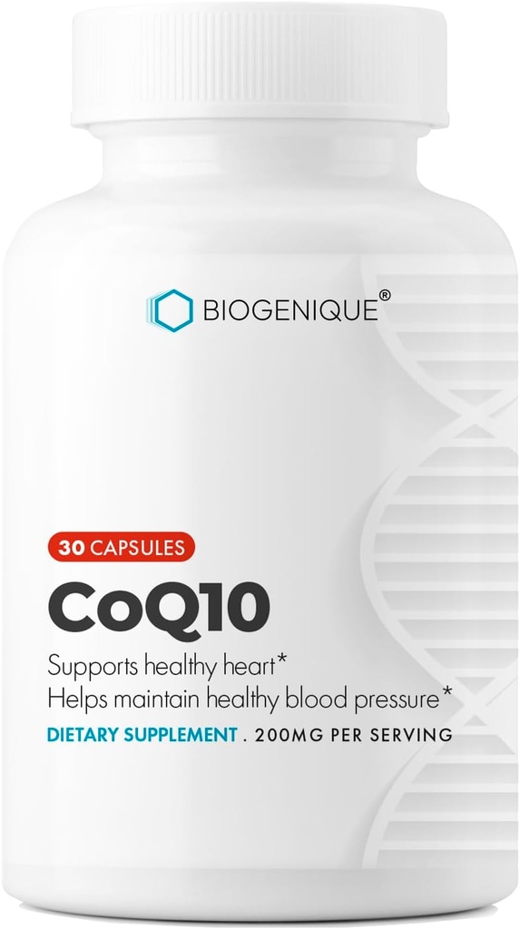 CoQ10 60 Capsules coq10 200mg ubiquinol Supports Cell, Circulatory Health, Energy Production and Antioxidant Support for Heart Health- Made in USA - Vegan, Non-GMO, Gluten Free
