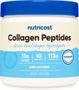 Nutricost Collagen Peptides Powder 4 oz (Unflavored) Type I, Type III Collagen - Grass-Fed, Gluten Free and Non-GMO