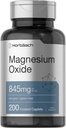 Horbäach Magnesium Oxide | 845 mg | 200 Coated Caplets | Vegetarian, Non-GMO, and Gluten Free Supplement
