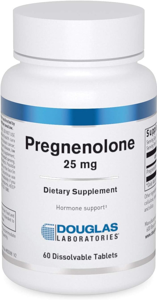 Douglas Laboratories Pregnenolone (25 mg) - For Pancreas, Cortisol & Liver Support* - Pregnenolone Supplement - Non-GMO - 60 Tablets