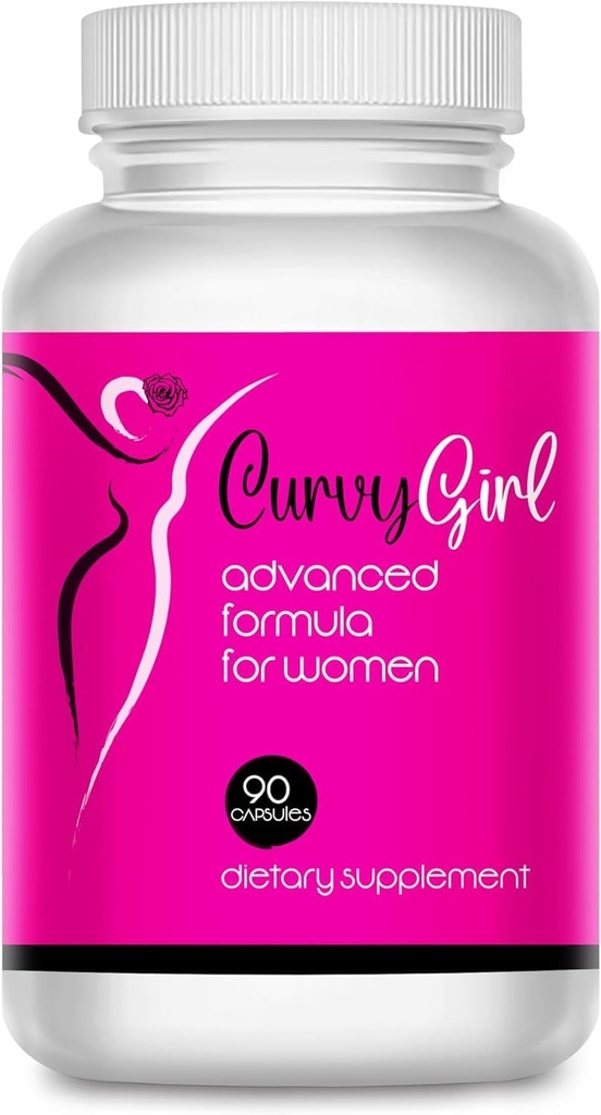 Curvy Girl- Female Weight Gain Pills- Hip and Breast Enhancement for Women- Get Your Curves Fast- Fill Out Your Jeans and Fit in That Swimsuit Without Surgery or Padding- 90 Capsules