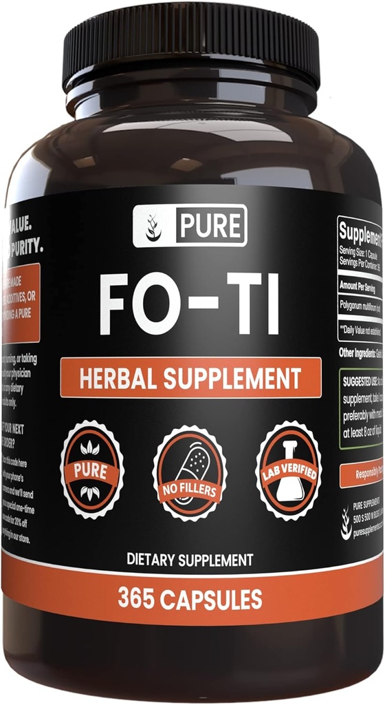 Pure Original Ingredients Fo-Ti (365 Capsules) No Magnesium Or Rice Fillers