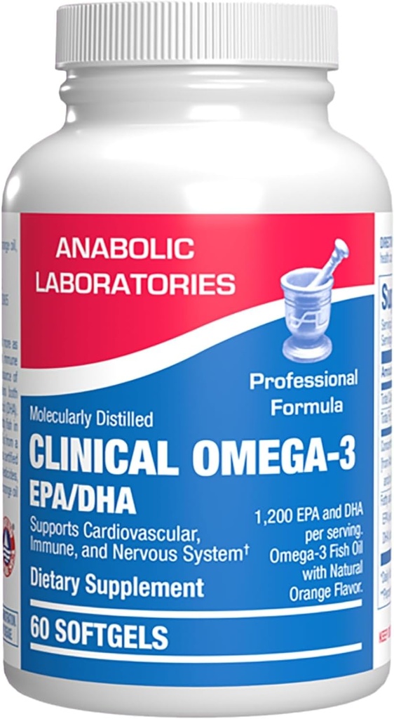 Omega 3 Fish Oil 1200 mg - Clinical DHA EPA Omega 3 Supplement with Burpless Fish Oil Brain Heart & Overall Health - Molecularly Distilled for Purity - Certified Sustainably Sourced (Orange Flavored)