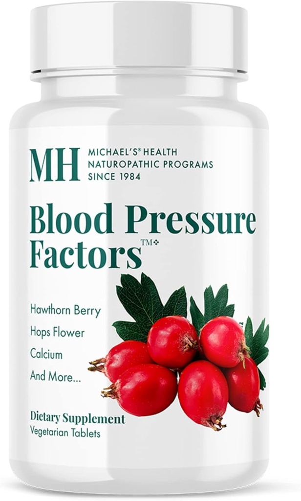 MICHAEL'S Health Naturopathic Programs Blood Pressure Factors - 60 Vegetarian Tablets - Provides Fluid Balance Support - Kosher - 20 Servings