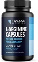 L-Arginine Capsules with L-Citrulline - Nitric Oxide Supplement - L Arginine and L Citrulline Blend - 60 Count - Vegan, Non-GMO Capsules for Performance, Endurance and Muscle Support - 1 Month Supply