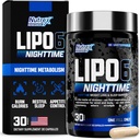 Nutrex Lipo 6 Nighttime Fat Burner | Melatonin Sleep Aid & Weight Loss Diet Pills for Men and Women | Night Time Metabolism Booster Appetite Suppressant | 30 Servings (1)