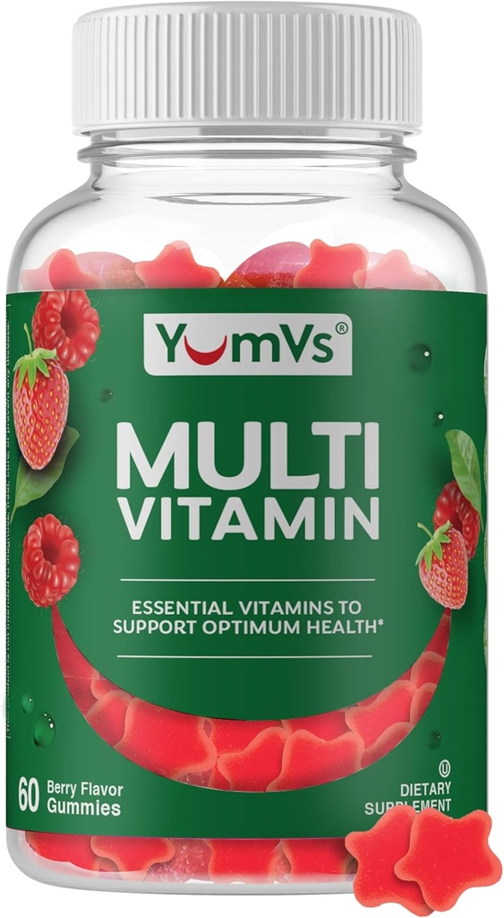 Multivitamin Gummies for Adults, Daily Gummy Vitamin for Women & Men, Immune Support Multivitamin Supplement, Ault Multi VIT Vitamin with Vitamins A, C, D, E, B-6, B-12, Zinc - 60 Gummies