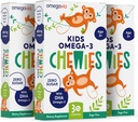 Omega 3 Gummies - Ultra-High DHA Chewable Gel Gummy - for Kids Supports Brain & Eye Health - Sugar-Free Natural Fruit Flavor - Kids Omega 3 Fish Oil Gummies (3 Pack)