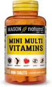 MASON NATURAL Mini Multi Vitamins, Vitamins A, C, D3, E, B1, B2, B3, B6, B12, Folate and Calcium for Overall Health, 1 Year Supply