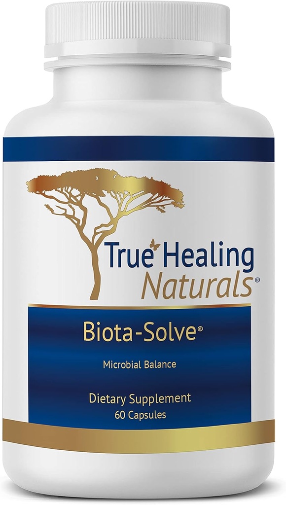 True Healing Naturals - Biota-Solve - Microbial Balance - Provides Balance to A Disrupted Microbiome - 60 Capsules
