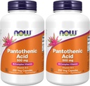 Now Supplements, Pantothenic Acid (Vitamin B-5) 500 mg, B-Complex Vitamin, 250 Capsules (Pack of 2)