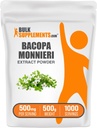 BulkSupplements.com Bacopa Extract Powder - Bacopa Monnieri Supplement, Herbal Supplement - Vegan & Gluten Free, 500mg per Serving, 500g (1.1 lbs) (Pack of 1)