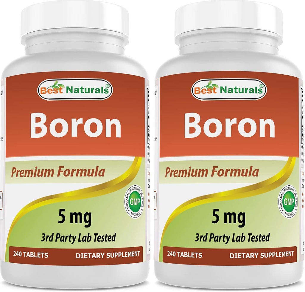 Best Naturals Boron Supplements 5 mg 240 Tablets (240 Count (Pack of 2))