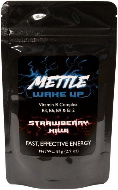 Energy Drink Powder - 50 Servings | Sugar Free | 200mg Caffeine - Mettle Energy Drink Mix (Strawberry Kiwi)