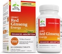 Terry Naturally HRG80 Red Ginseng Energy - Support Healthy Energy & Focus - Herbal Supplement with Korean Red Ginseng Root Powder - Vegan Tablets to Aid Healthy Endurance - 30 Chewable Tablets