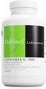 DaVinci Labs Chewable C-300 - Supplement to Support Immune Health, Cholesterol and Collagen Production - With Vitamin C, Pectin and More - Gluten-Free - Orange Pineapple Flavor - 90 Vegetarian Tablets