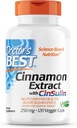Doctor's Best Cinnamon Extract with CinSulin, Supports Glycemic Balance & Metabolic Response Already Within Normal Range, Non-GMO, Gluten Free, Soy Free, Vegan 120 Veggie Caps