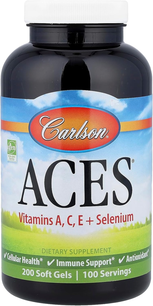 Carlson Aces Antioxidant Formula, 200 Softgels