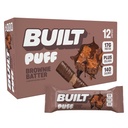 Built Bar, Puff Protein Bars, Brownie Batter Puff, 17g Protein Snacks, On-The-Go Bars, Only 140 Calories, 6g Sugar, Collagen, Gluten Free, 12 Count