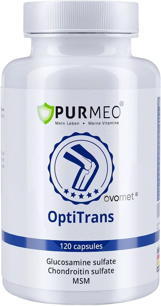 OVOMET Eggshell Membrane Low-Purine Glucosamine Chondroitin Sulfate MSM Boswellia Joint Supplement - Supports Mobility Comfort Strength Flexibility & Bone - Made in Germany - 60 Days Supply
