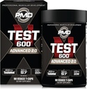 PMD Sports N-Test 600 Advanced Nitric Oxide Booster for Men - with Clinically Studied Testofen - Lean Muscle and Strength Gains with Estrogen Suppression (90 Veggie -Caps)