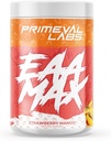 Primeval Labs EAA Max | BCAA Powder & Amino Acids Supplement | Pre or Post Workout Muscle Recovery | Supports Hydration, Performance & Electrolytes | 30 Servings | Strawberry Mango