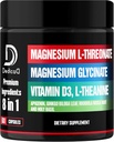 Magnesium L-Threonate Supplement with Lions Mane & Ashwagandha Root - 1000Mg (60 Count (Pack of 1) *)