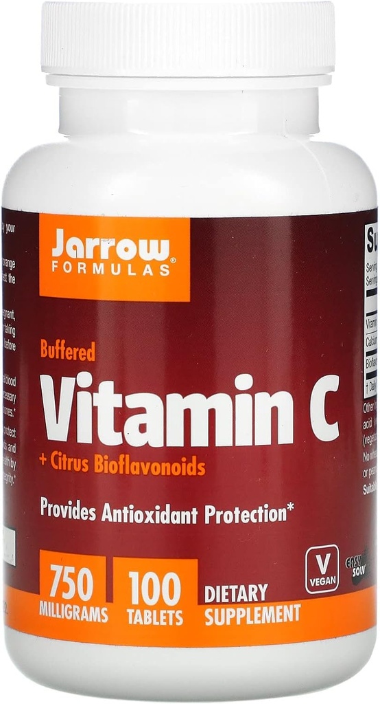 Jarrow Formulas Vitamin C + Citrus Bioflavonoids, Dietary Supplement Provides Antioxidant Protection, 750 mg, 100 Tablets