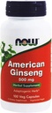 NOW Foods American Ginseng, 100 Capsules, 500 mg (Pack of 3)