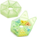 2PCS Weekly Pill Organizer Large 7 Day Pill Box Organizer Daily Medicine Case for Vitamin Fish Oil Pills Supplements Arthritis Friendly