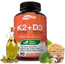 NutriFlair Vitamins D3 (5000iu/125mcg) + K2 (as Mk7) - Made with Plant-Based Ingredients Plus BioPerine Black Pepper Extract, 90 Capsules - Supports Healthy Immune, Heart and Health - Non-GMO Pills