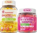 Bundle: Ginger Chews Supplement Gummies & Inositol Gummies Ideal 40:1 Ratio Myo & D-Chiro Inositol