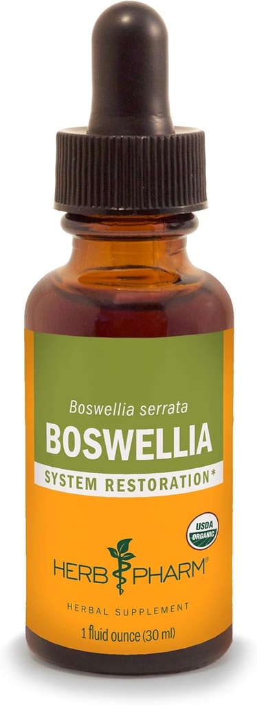 Herb Pharm Certified Organic Boswellia Liquid Extract for Joint Support, 1 Fl Oz