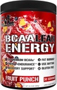 EVL BCAA Lean Energy Powder - Pre Workout Green Tea Fat Burner Support with BCAAs Amino Acids and Clean Energizers - BCAA Powder Post Workout Recovery Drink for Lean Muscle Recovery - Fruit Punch