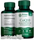Prime Code [ 3 𝐢𝐧 𝟏] CoQ10 250mg with Magnesium Glycinate and Vitamin E | CoQ10 Capsules 250mg | Magnesium Glycinate 200mg | Vitamin E 15mg | Non-GMO | Gluten & Soy Free | Vegan