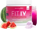 SkinnyFit - Fit IV Slimming Hydration Powder, Tropical Watermelon (Jar, 28 Scoops) - New & Improved Formula - Electrolytes, Vitamin C, Vitamin B3 - Vegan, Gluten Free, Dairy Free - Beauty & Self Care
