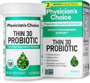 Physician's CHOICE Probiotics for Weight Management & Bloating - 6 Probiotic Strains - Prebiotics - Key ingredient Cayenne - Supports Gut Health - Weight Management for Women & Men - Green Tea - 60 CT
