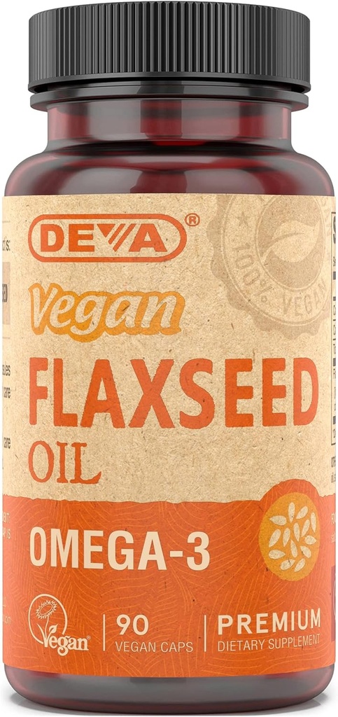 DEVA Vegan Flaxseed Oil - 90 Vcaps
