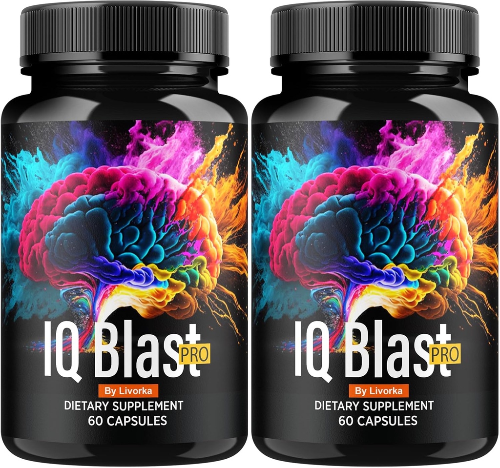 (2 Pack) IQ Blast Pro Capsules - Official IQ Blast Pro Advanced Supplement Pills, IQ Blast Pro Premium Formula for Wellness & Health Support, Original IQ Blast Pro Reviews, 120 Capsules for 2 Months