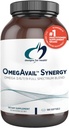 Designs for Health OmegAvail Synergy - Omega Complex for Adults - Omega 3-6-7-9 Fatty Acids from Borage and Macadamia Oil + Triglyceride (TG) Fish Oil with DHA & EPA (180 Softgels)