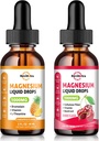 (2 Pack) Magnesium Glycinate Liquid Drop for Sleep, Nerve, Energy, Muscle Sugar-Free Pineapple & Cherry Flavor