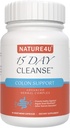 15 Day Cleanse Gut Support, Advanced Gentle Daily Colon Gut Cleanse Detox for Women & Men with Senna, Cascara Sagrada, Psyllium Husk and Probiotic, 15 Capsules