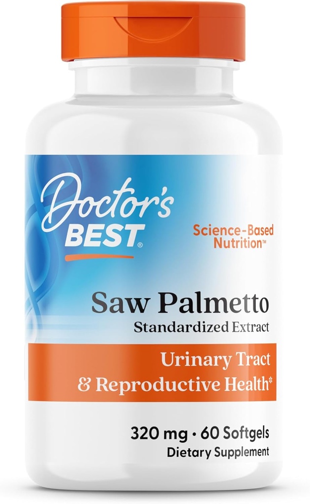 Doctor's Best Best Saw Palmetto Extract (320 mg), Softgel Capsules, 60-Count