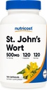 Nutricost St John’s Wort Capsules (500mg) 120 Capsules - Vegetarian, Gluten Free and Non-GMO